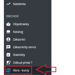 Abra Flexi - aktualizace kurzu v eshopu